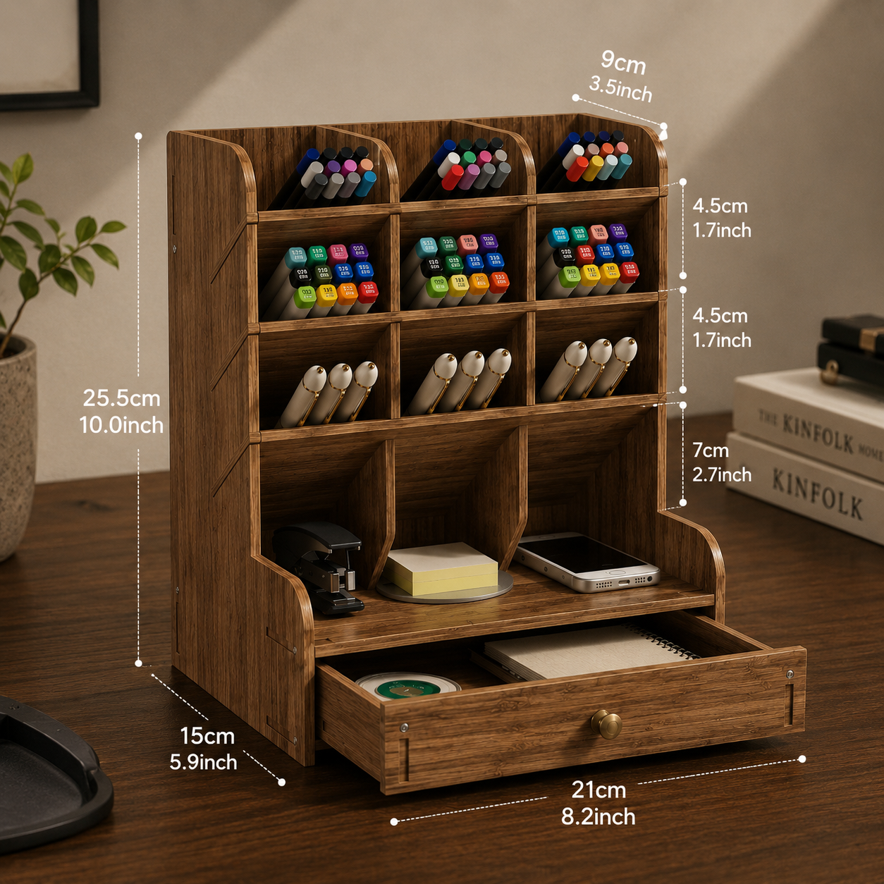 Executive Desk Organizer with Drawer
