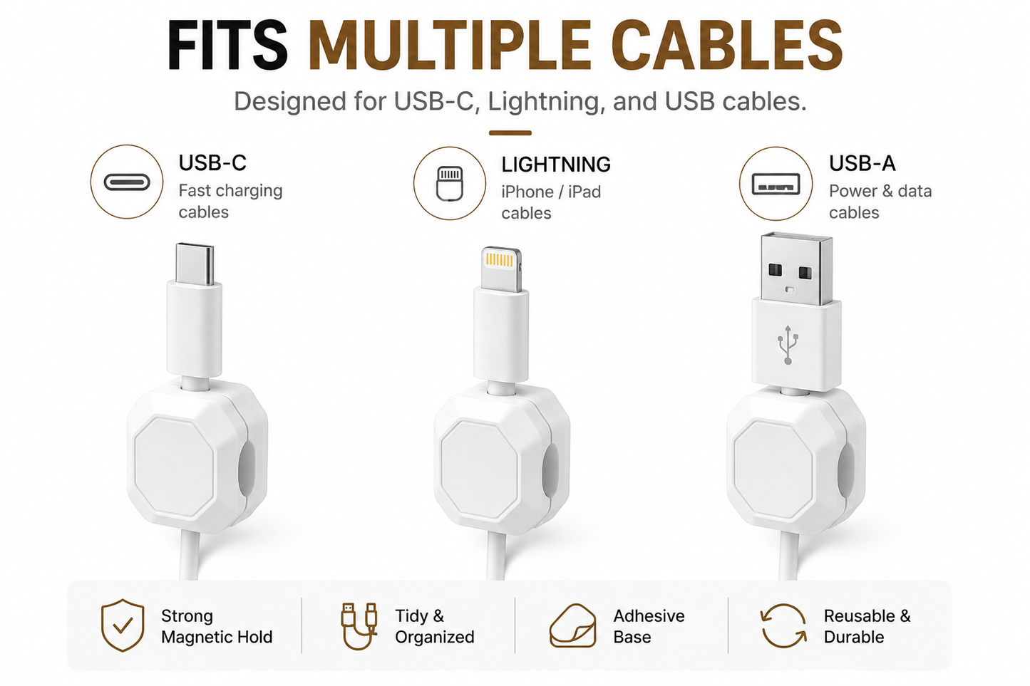 Executive Magnetic Cable Clips