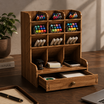 Executive Desk Organizer with Drawer