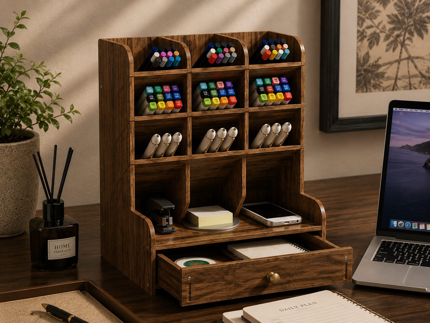 Executive Desk Organizer with Drawer