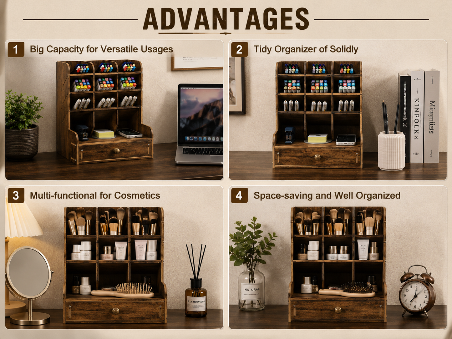 Executive Desk Organizer with Drawer