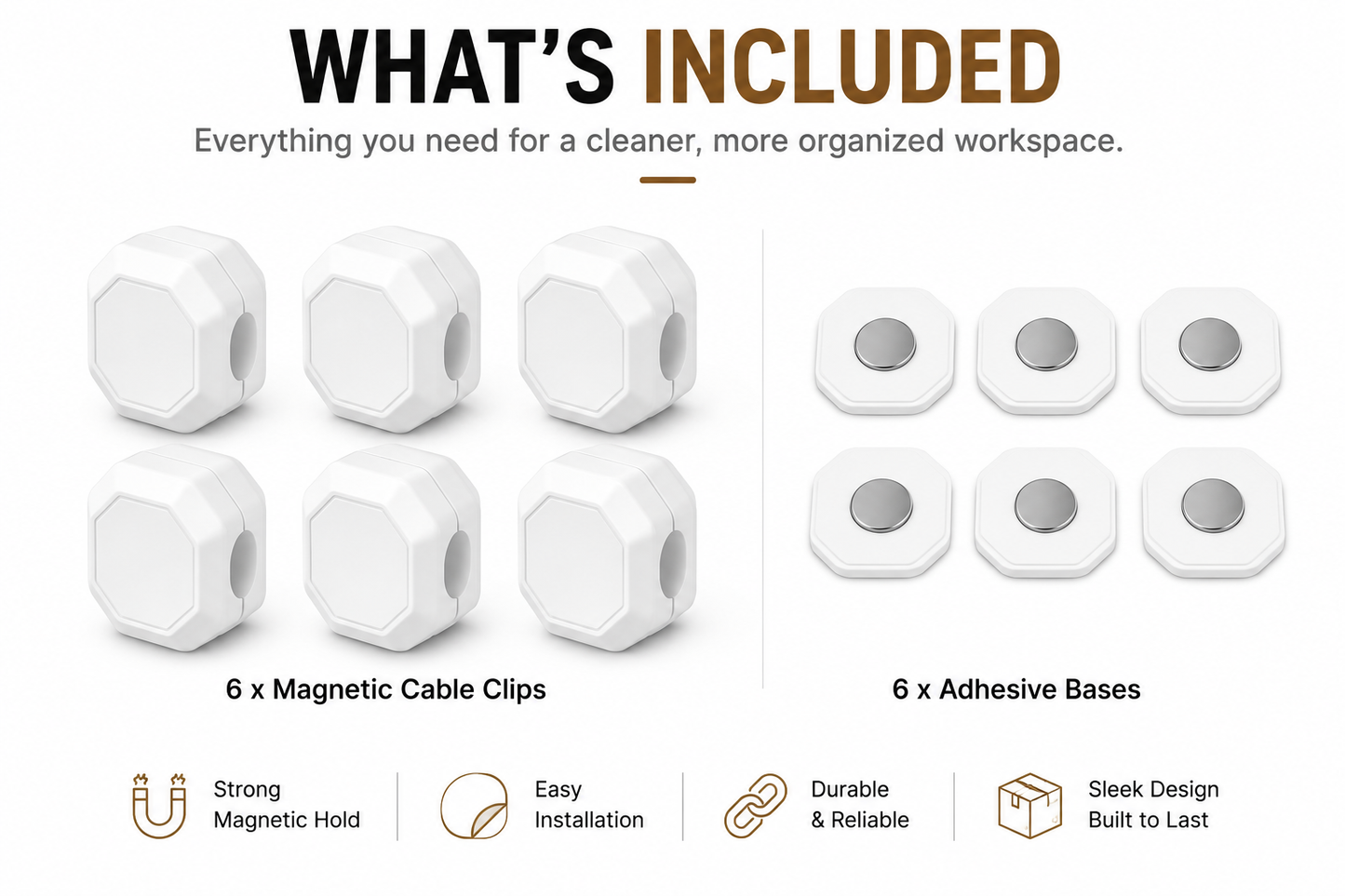 Executive Magnetic Cable Clips
